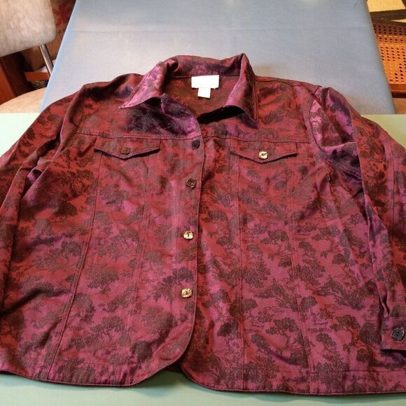 Susan Graver Style Womens 3X Button Down Jacket Cottagecore Grandmacore - Picture 1 of 7